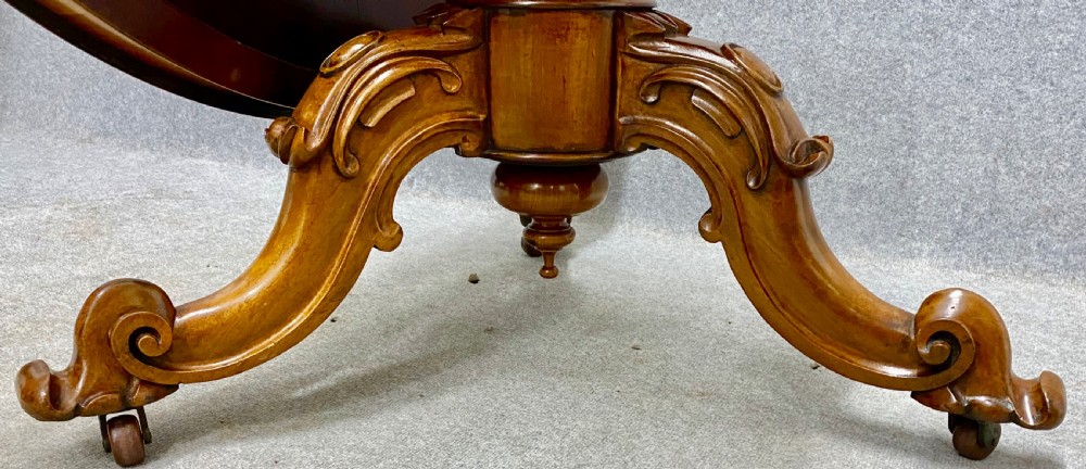 Victorian Marquetry Centre or Dining Table View XI