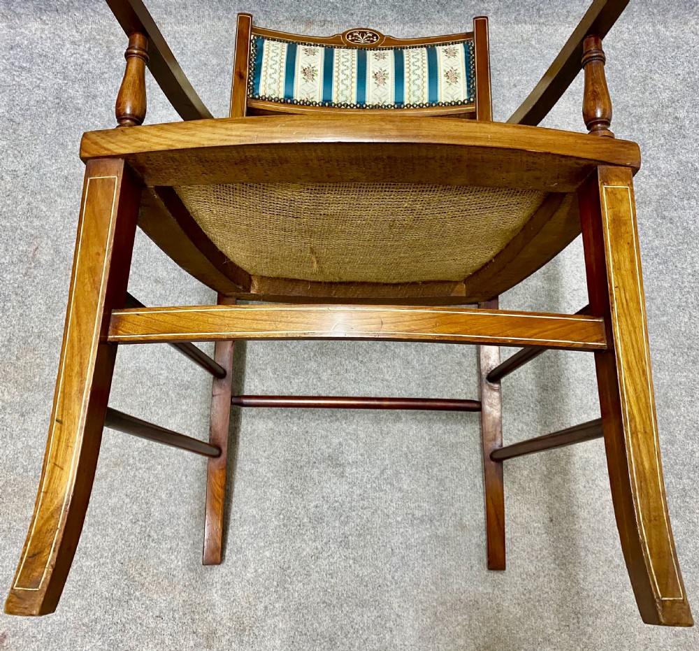 Pair Edwardian Inlaid Armchairs View V