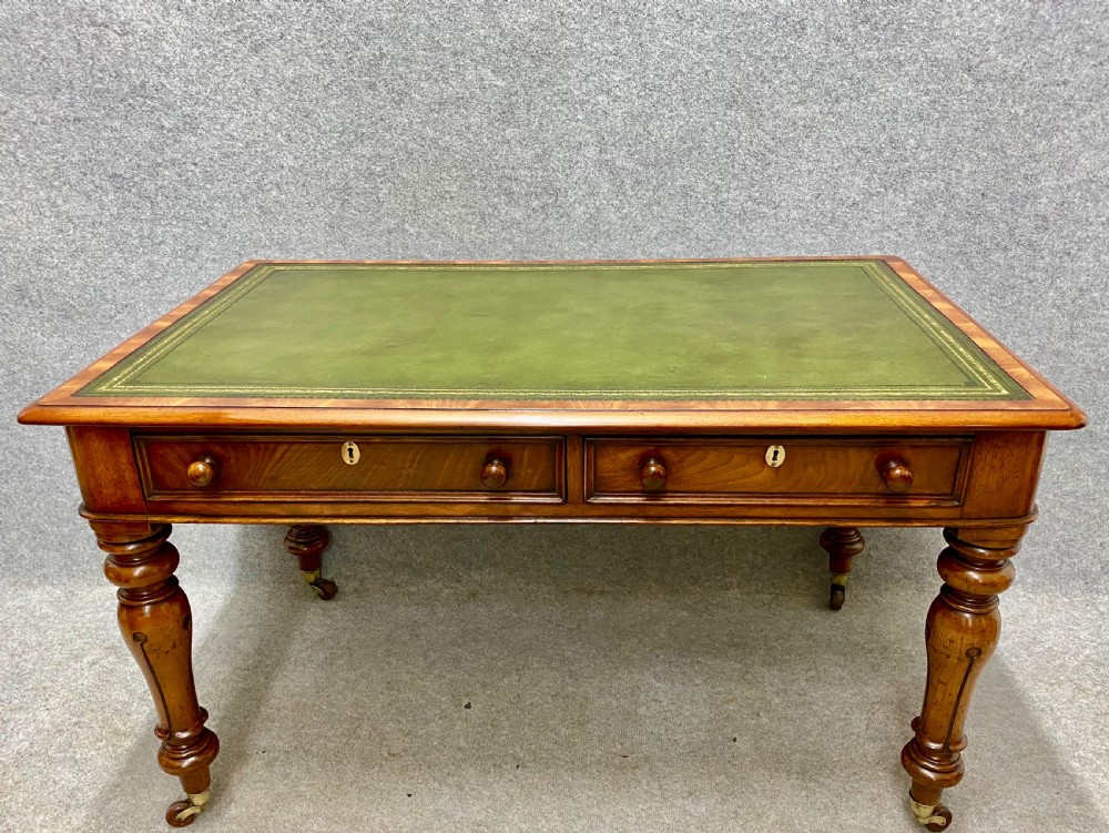 Large Double Sided Mahogany Writing Table View III