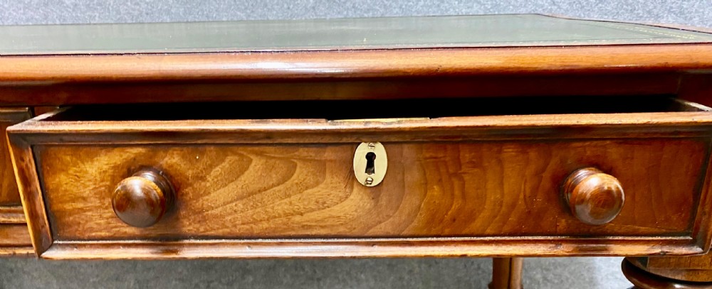 Large Double Sided Mahogany Writing Table View VII