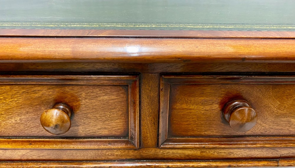 Large Double Sided Mahogany Writing Table View XI
