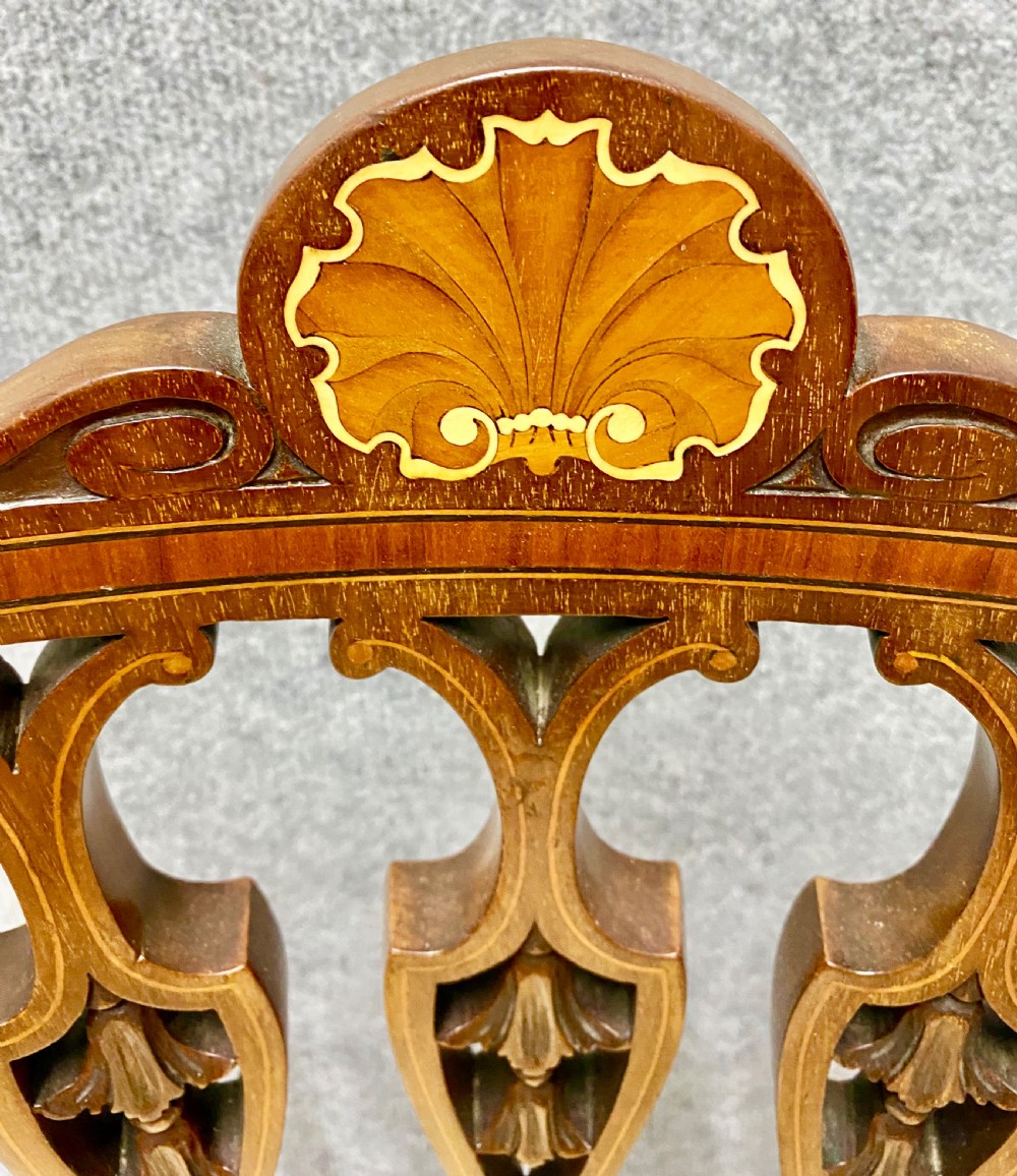 Edwardian Sheraton Revival Inlaid Music Chair View III