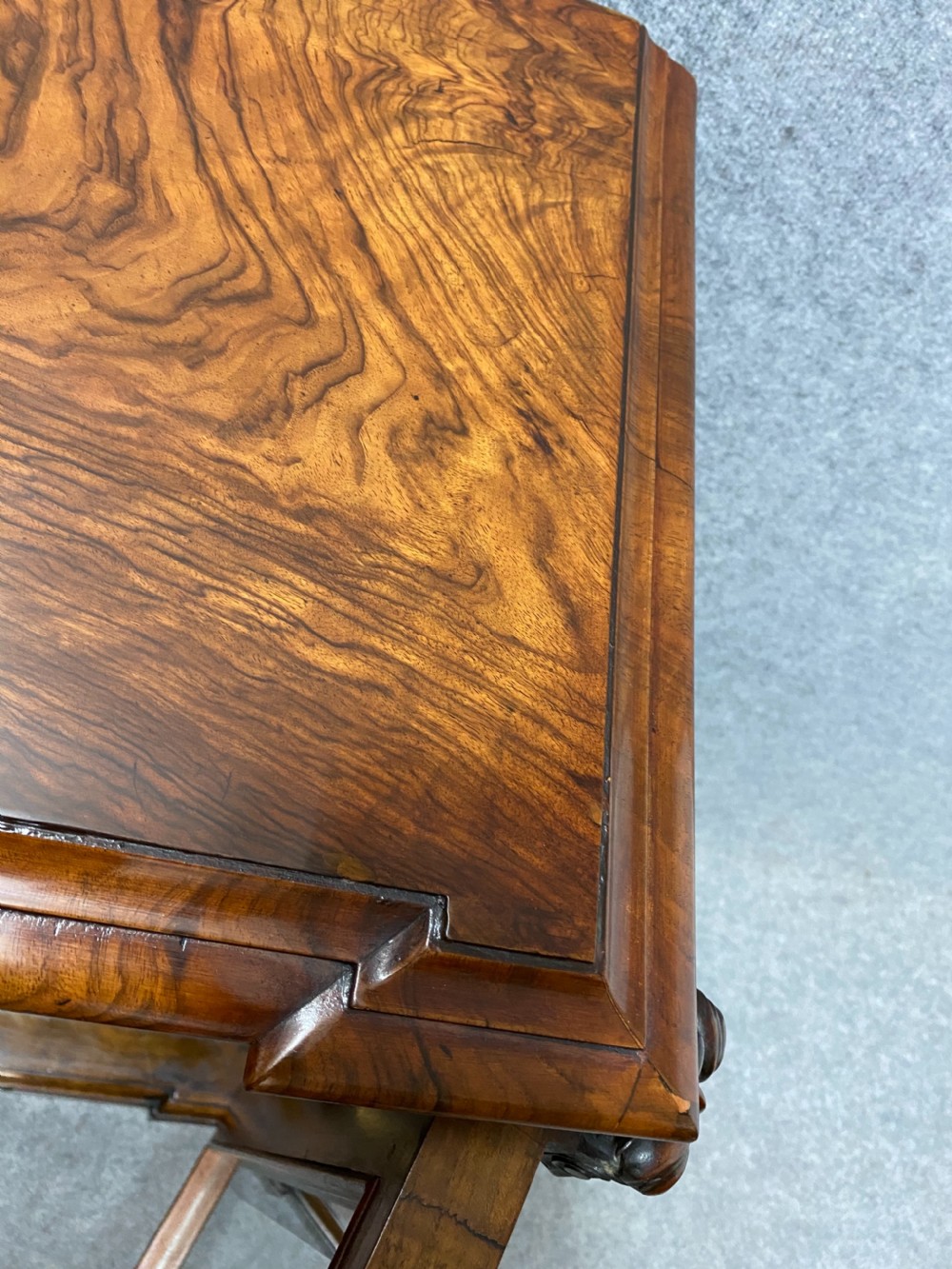 Superb Victorian Burr Walnut 4 Door Bookcase View XI
