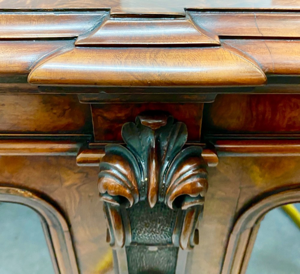 Superb Victorian Burr Walnut 4 Door Bookcase View XV
