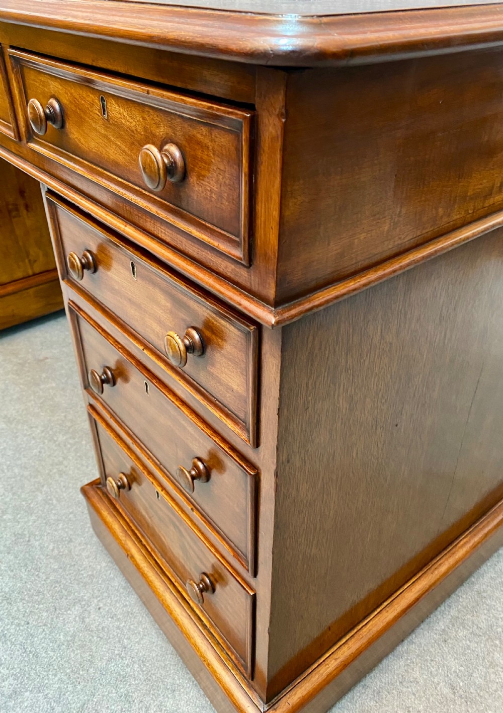 Good Quality Antique Mahogany Partners Desk View VII