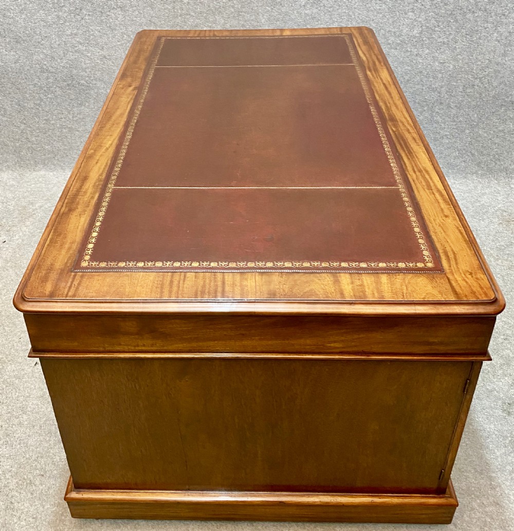 Good Quality Antique Mahogany Partners Desk View VIII