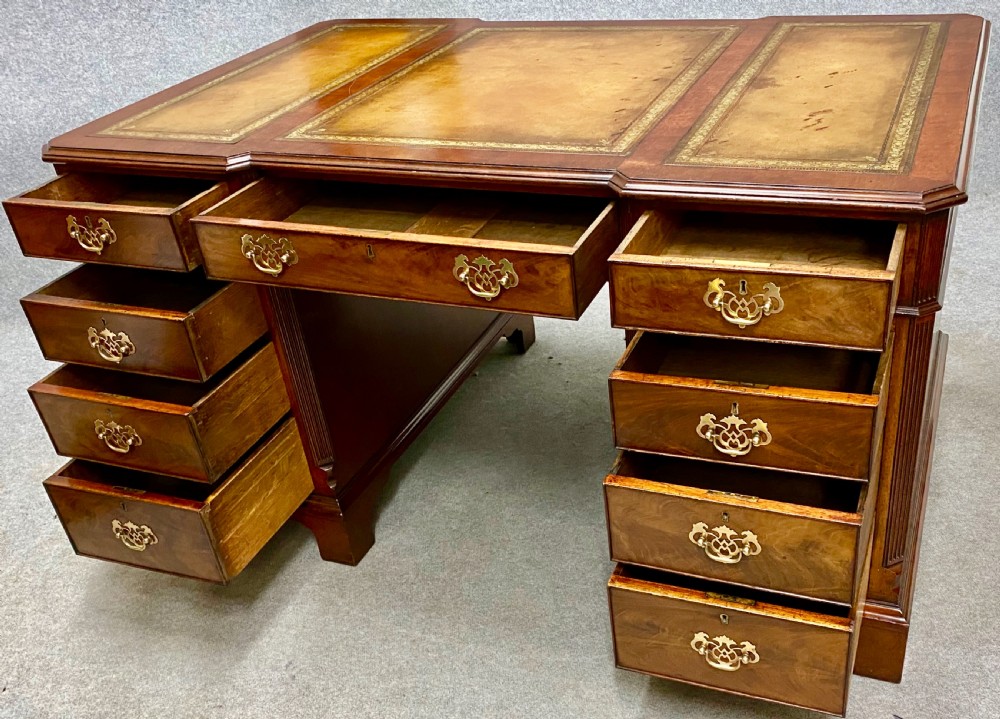 Edwardian Mahogany Partners Desk View II