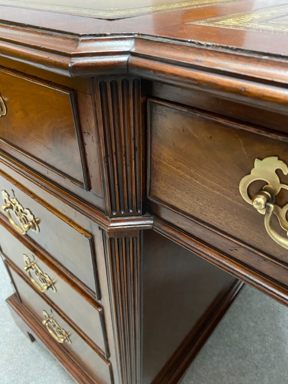 Edwardian Mahogany Partners Desk View VI
