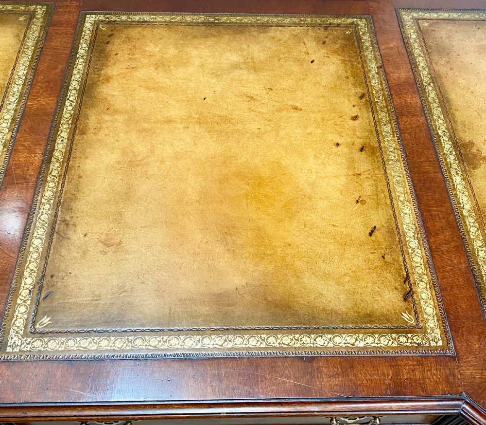 Edwardian Mahogany Partners Desk View VIII