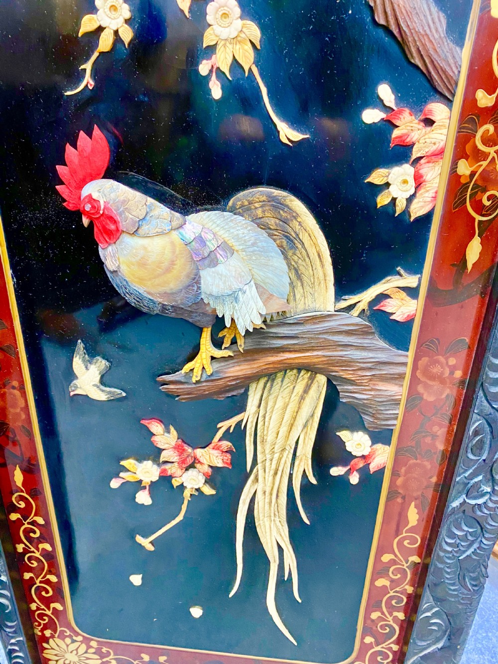 Spectacular Large Shibayama Meiji Period Screen/ Room Divder View VI