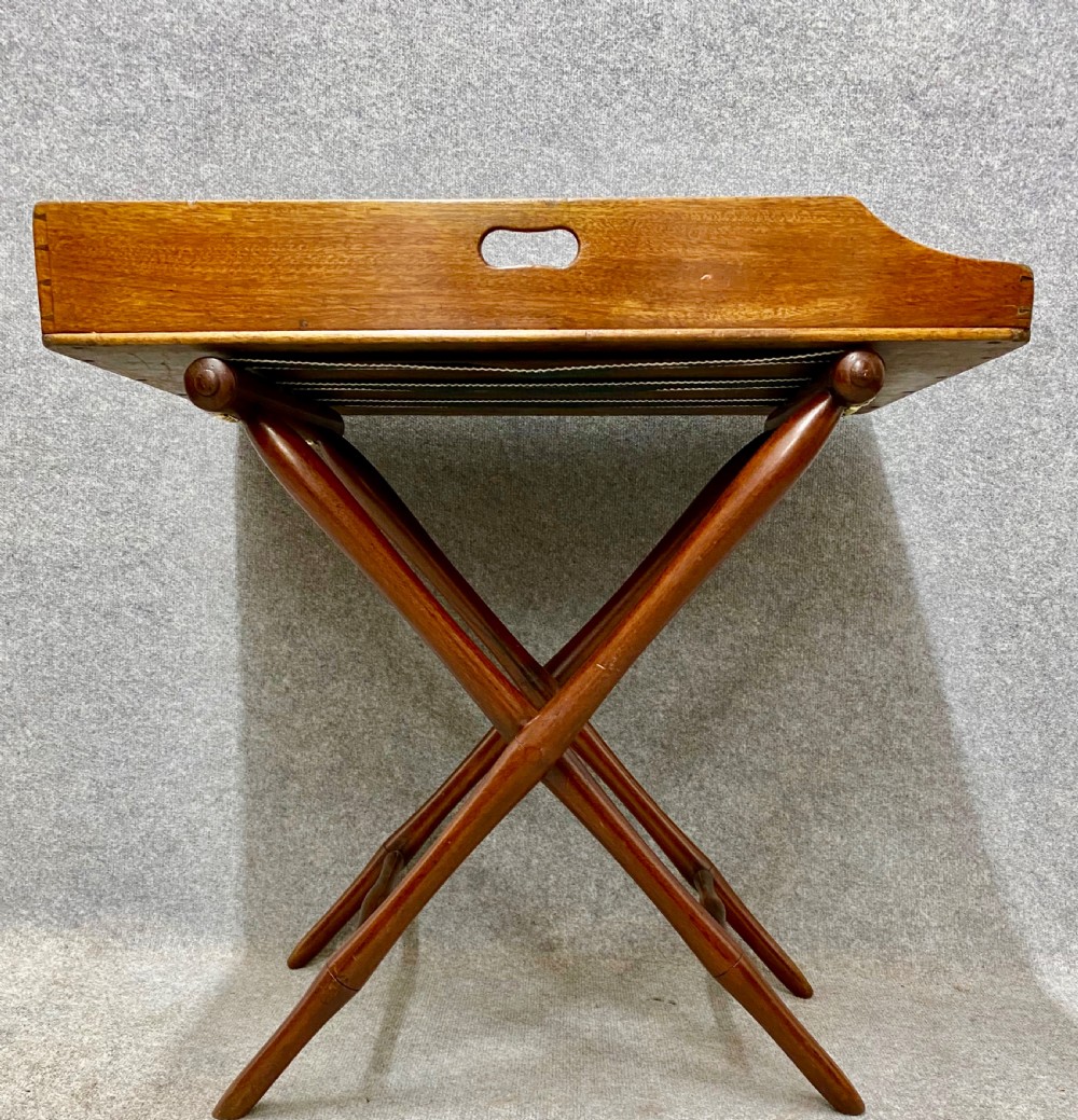 Antique Mahogany Butlers Tray on Stand