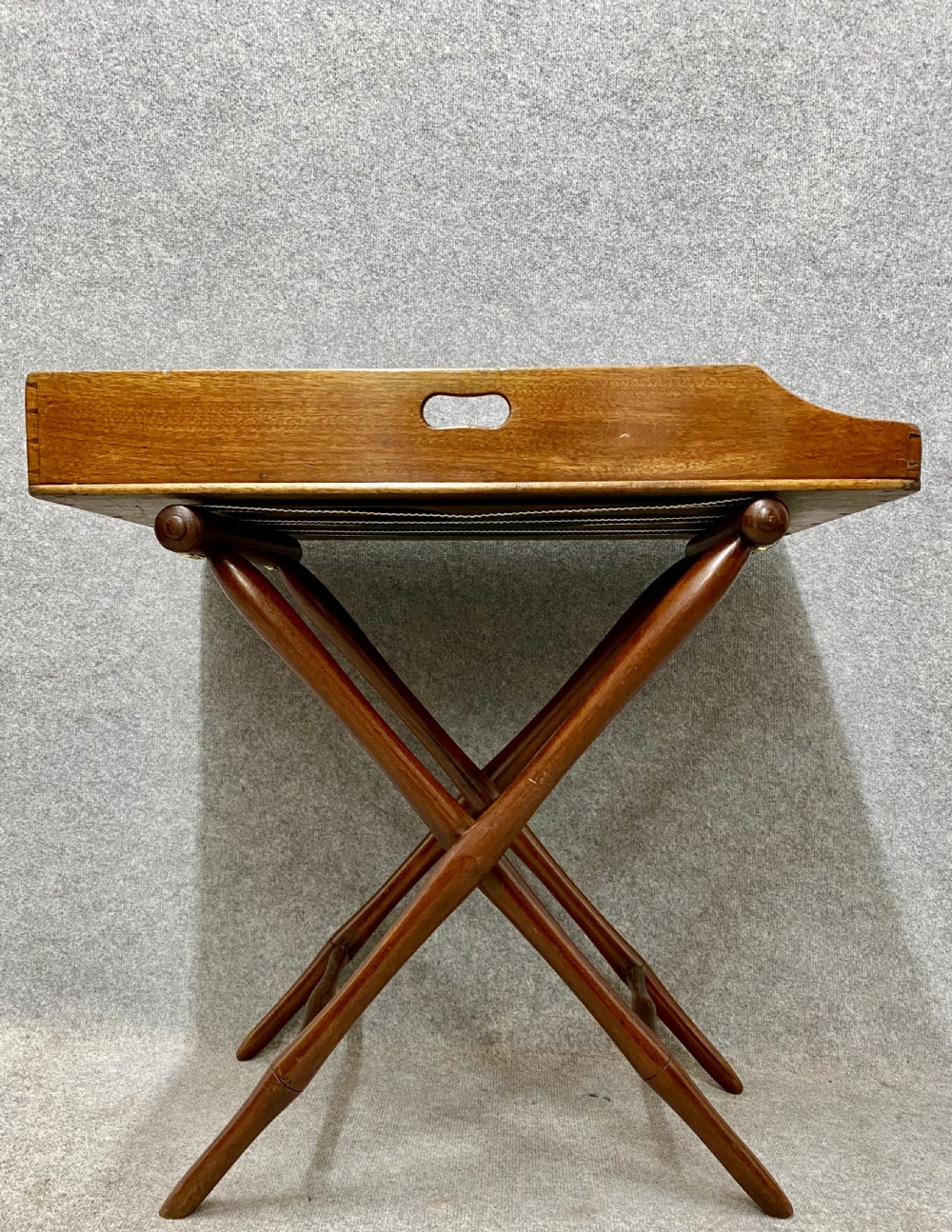 Antique Mahogany Butlers Tray on Stand View III