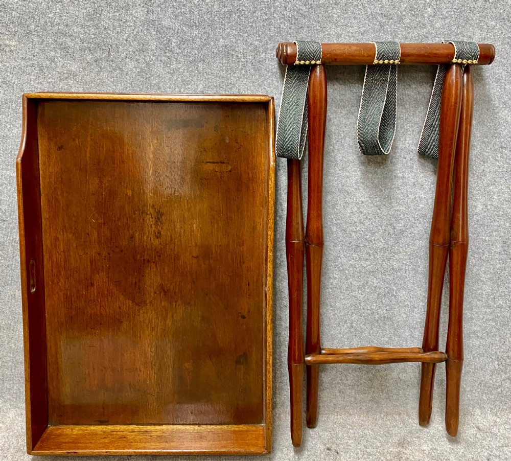 Antique Mahogany Butlers Tray on Stand View VI