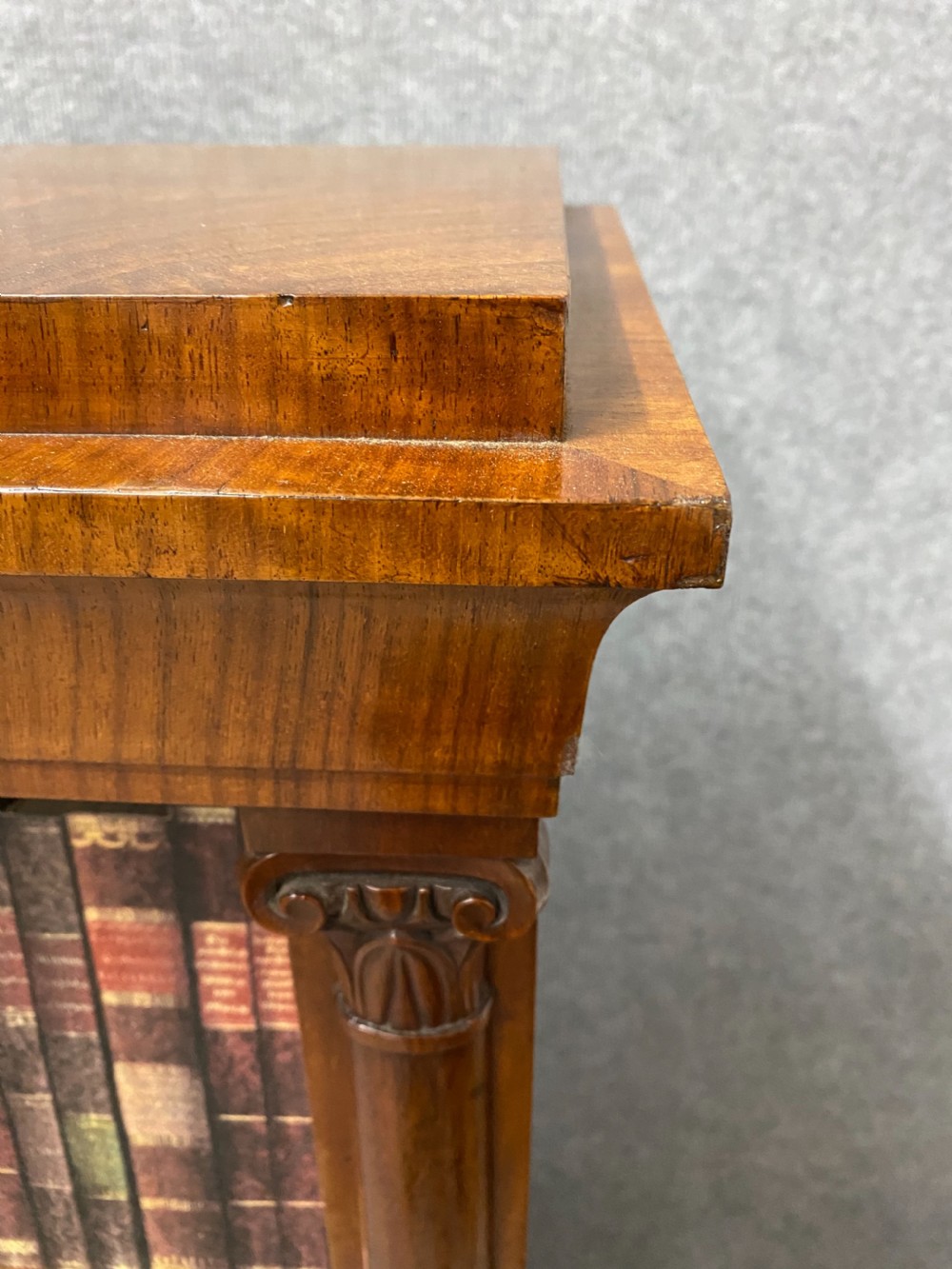 Substantial Large Walnut Open Bookcase View IV