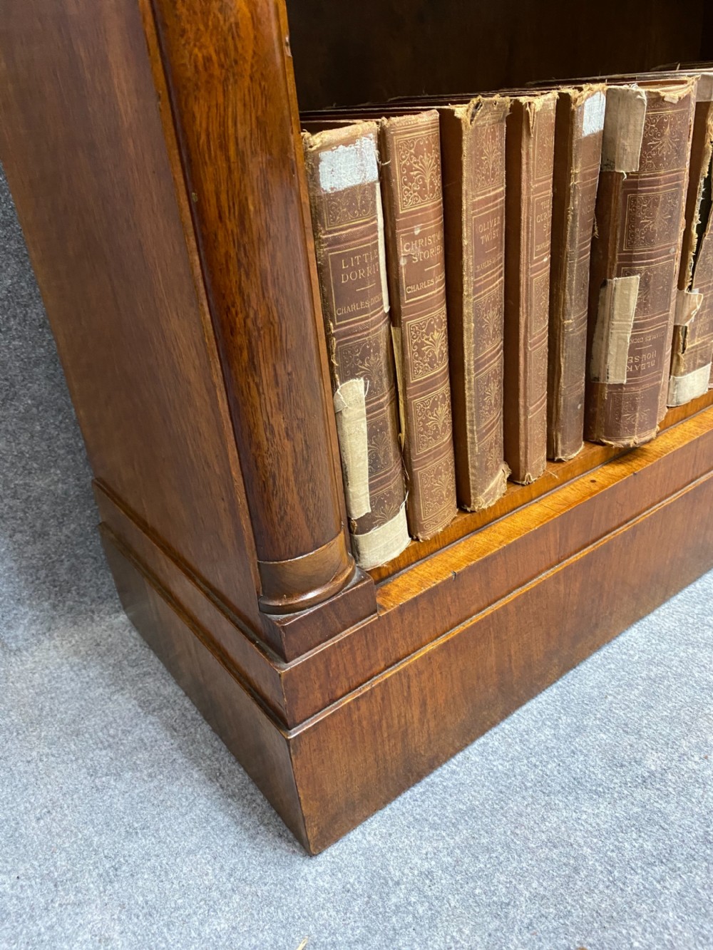 Substantial Large Walnut Open Bookcase View V