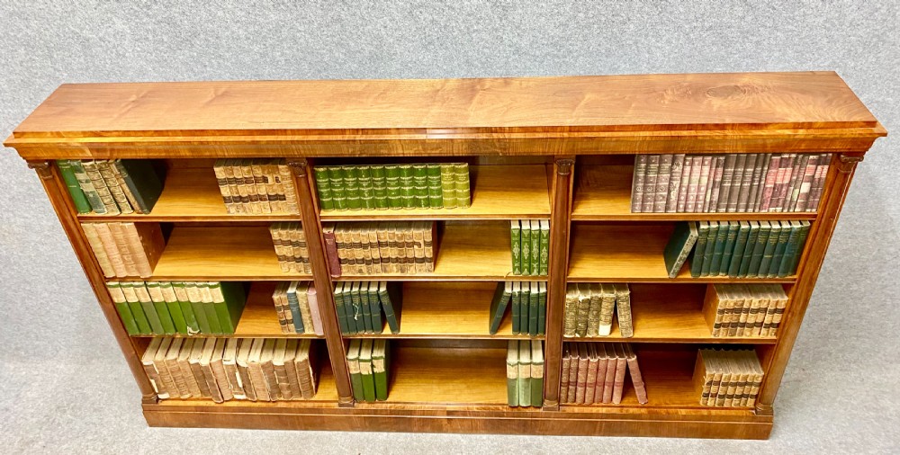 Substantial Large Walnut Open Bookcase View VII