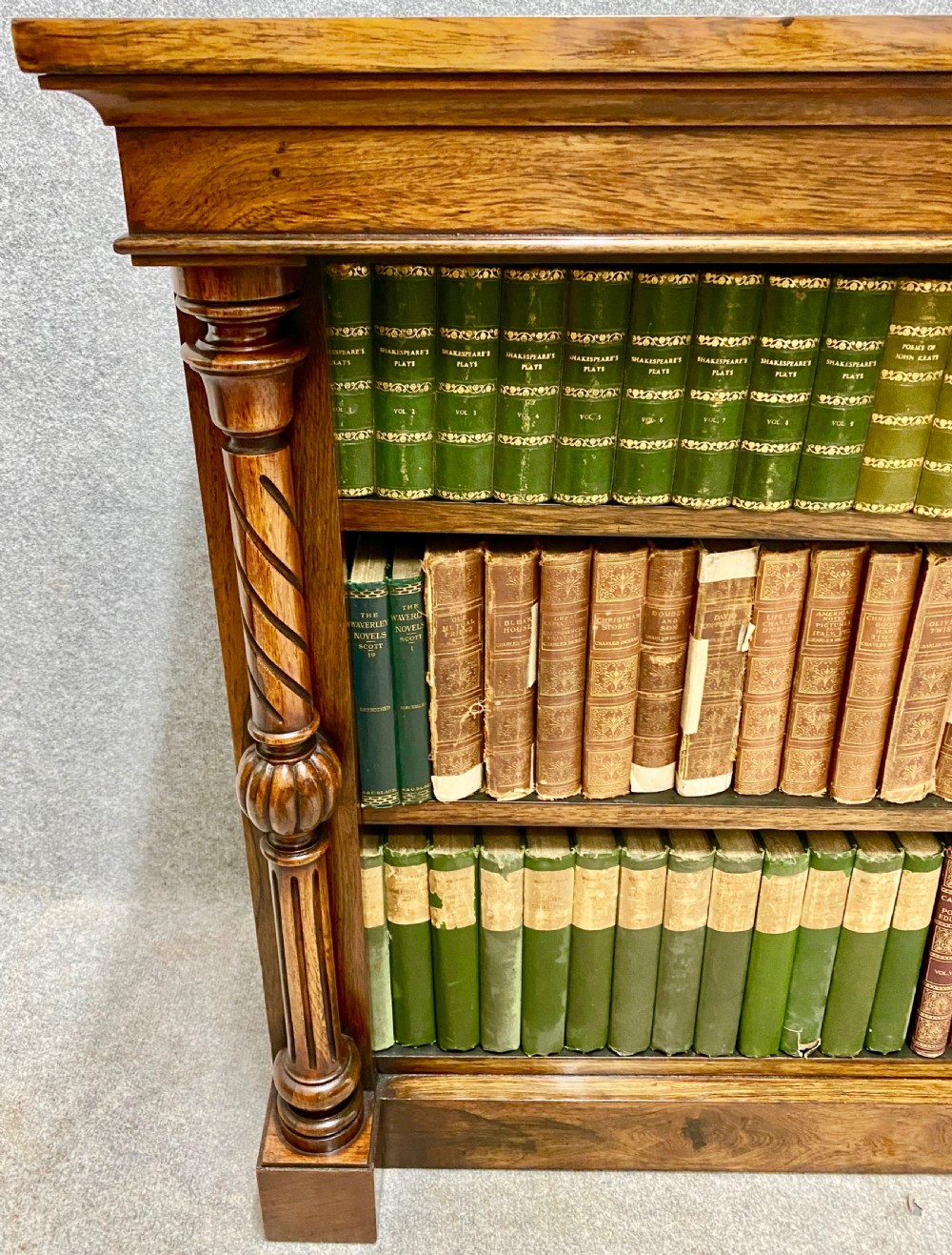 Good Quality Rosewood Open Bookcase View V