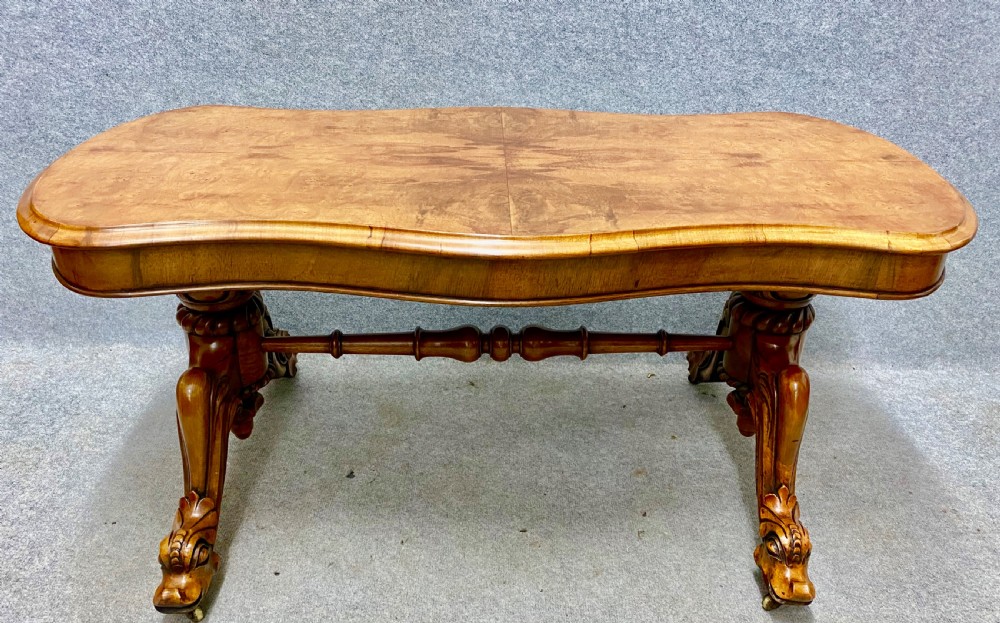 Antique Victorian Walnut Coffee Table View II