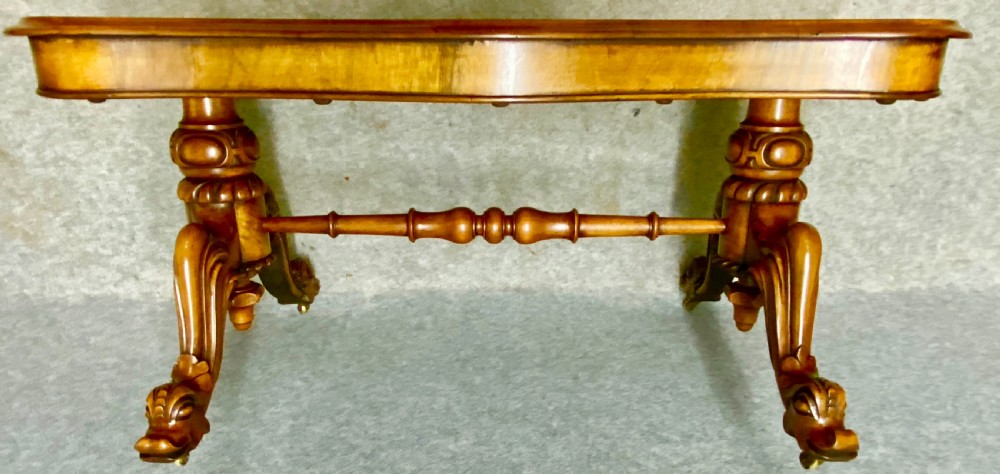 Antique Victorian Walnut Coffee Table View V