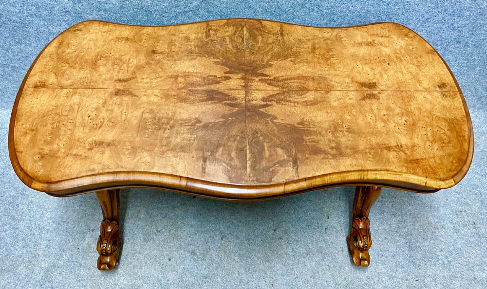 Antique Victorian Walnut Coffee Table View VI
