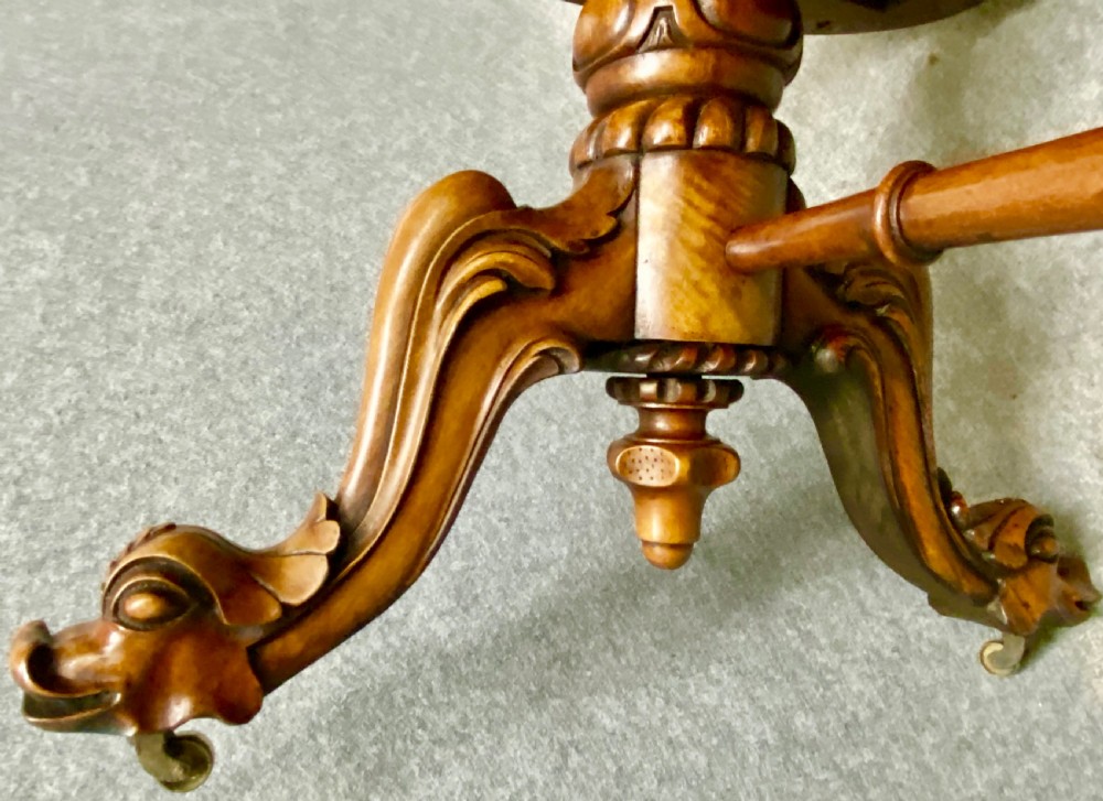 Antique Victorian Walnut Coffee Table View VII