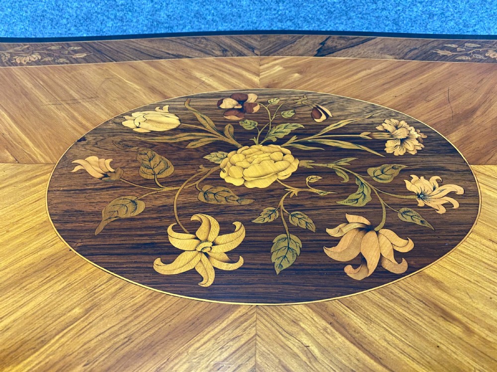 Fine Antique Satinwood & Marquetry Inlaid Centre Table View II