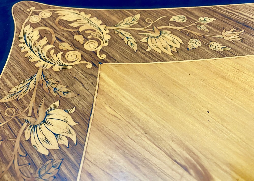 Fine Antique Satinwood & Marquetry Inlaid Centre Table View VI