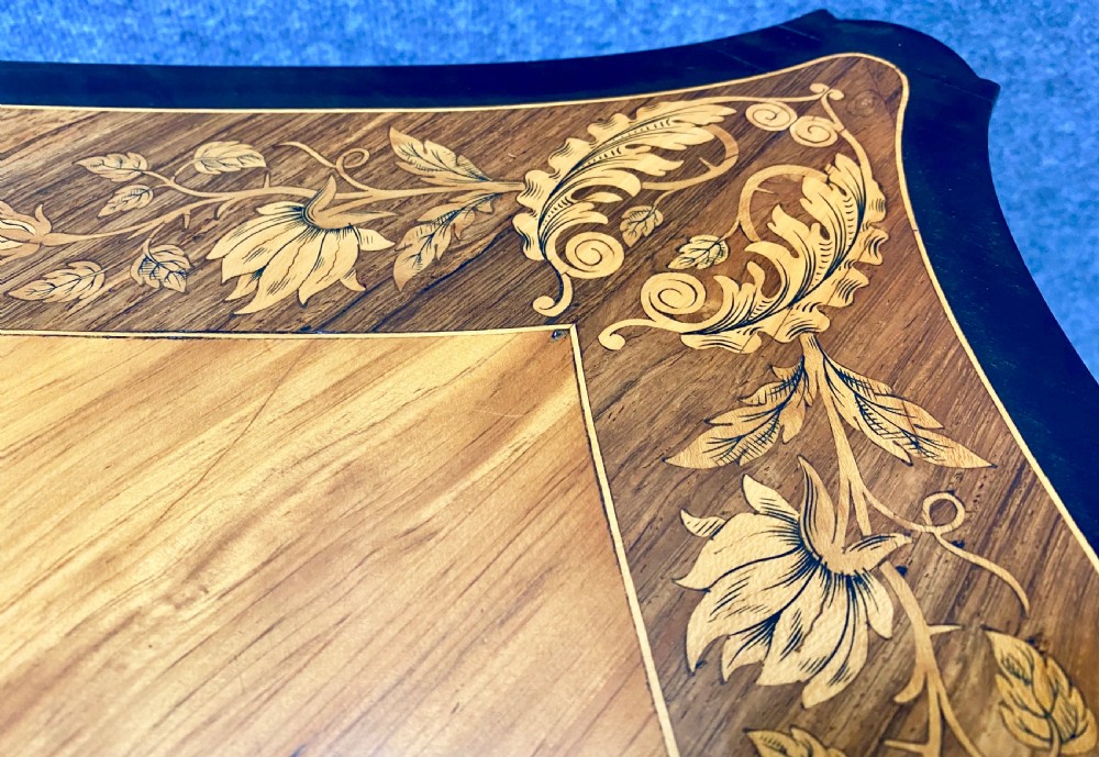 Fine Antique Satinwood & Marquetry Inlaid Centre Table View VIII