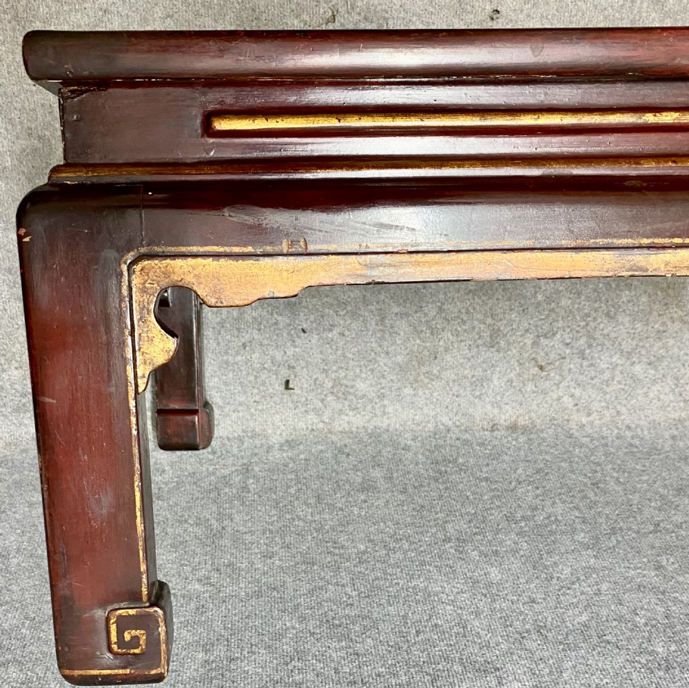 Chinoiserie Red Lacquered Coffee Table View VIII