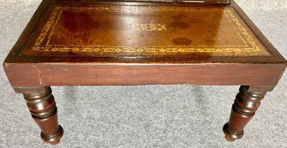 Antique Mahogany Library Steps View VI