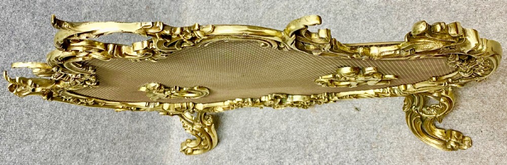French Brass Rococo Style Fire Screen View VI