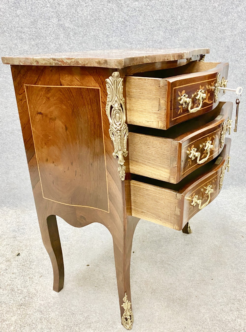 Small French Marble top Chest of Drawers View III