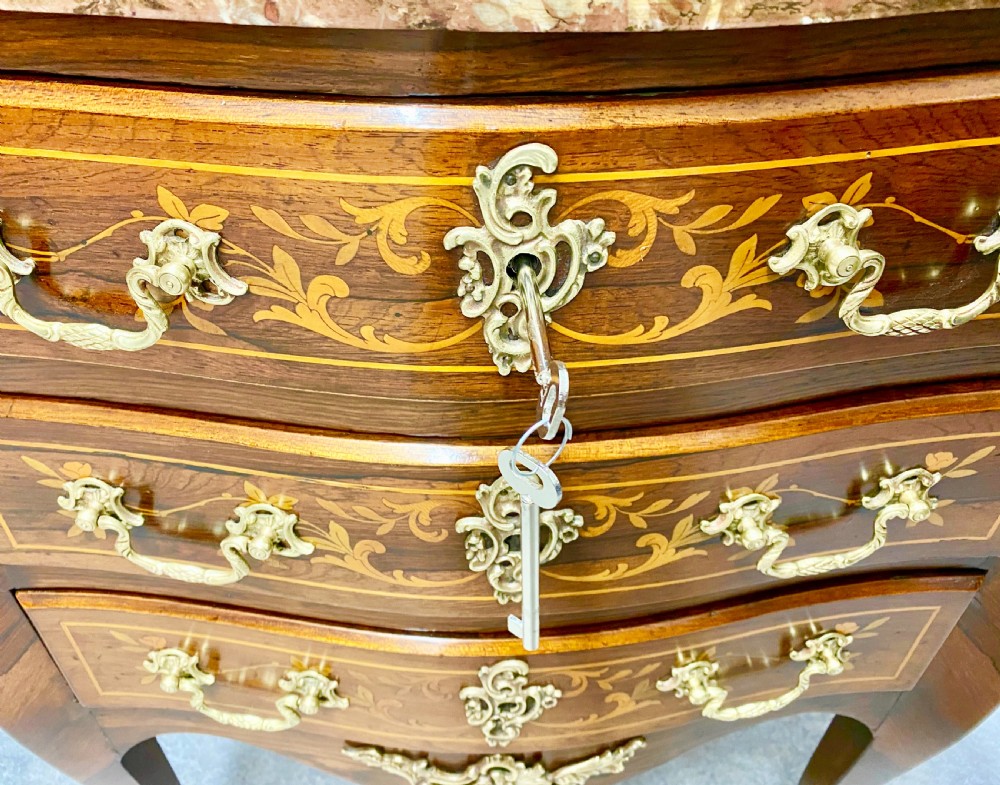 Small French Marble top Chest of Drawers View VI