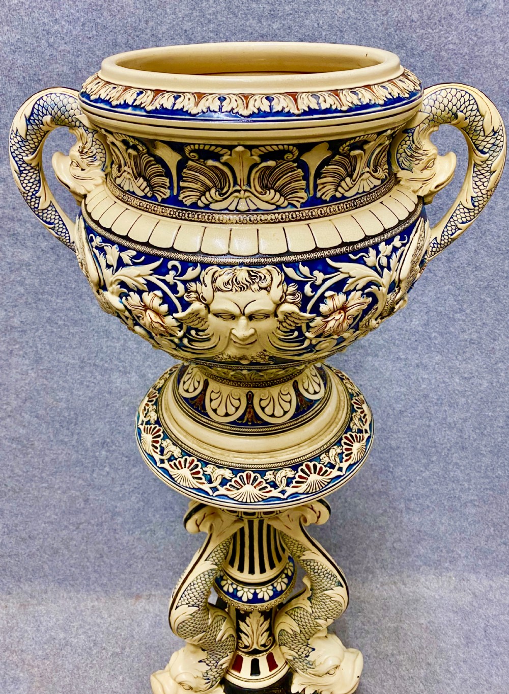 Impressive Large Antique Jardiniere on Stand View IV
