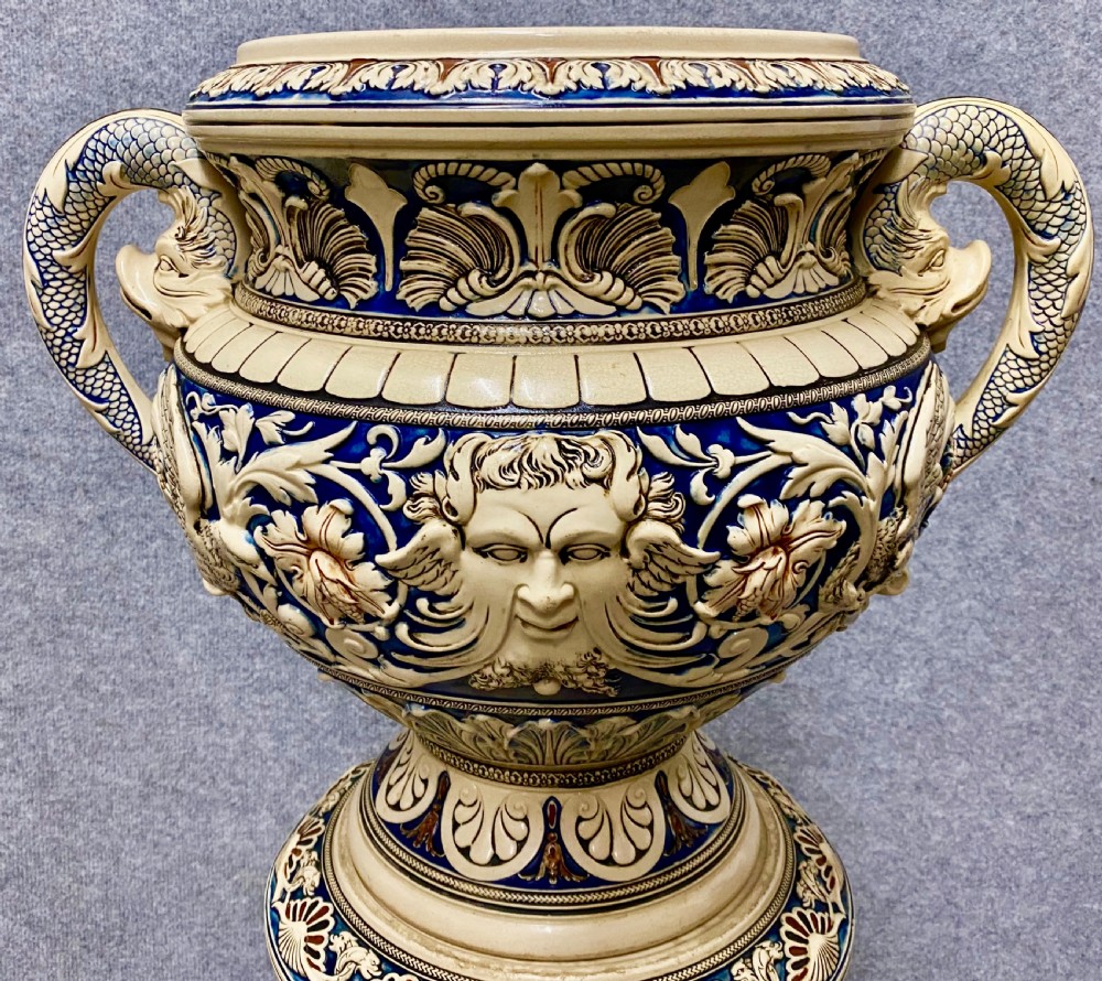 Impressive Large Antique Jardiniere on Stand View IX