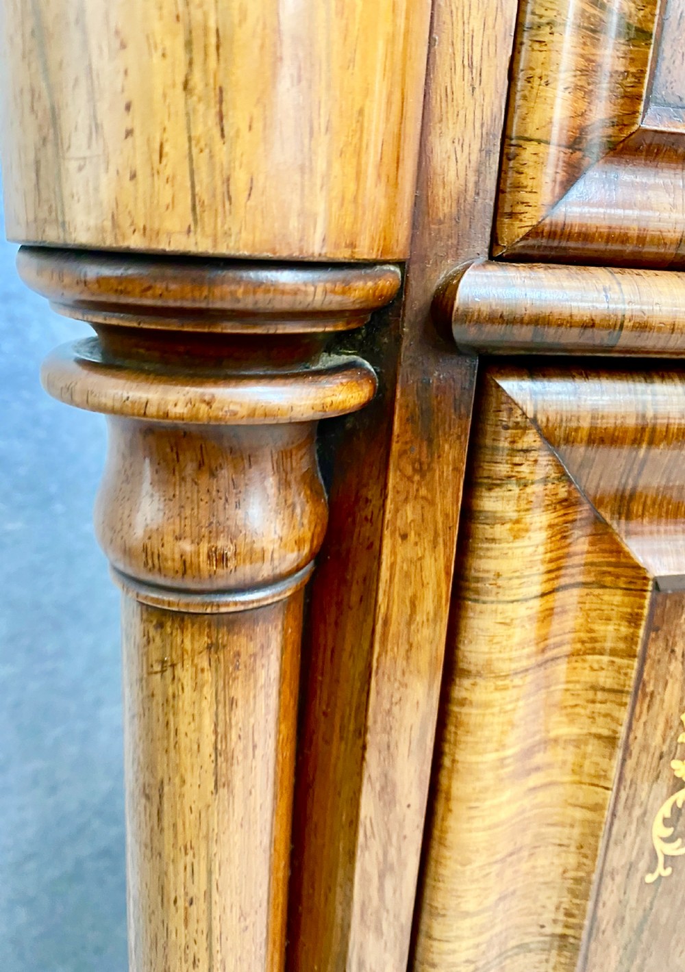 Superb Biedermeier Rosewood Abattant Escritoire Desk. View XV