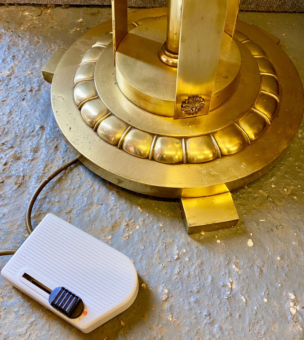 Superb Edwardian Adam Style Brass Standard Lamp View X