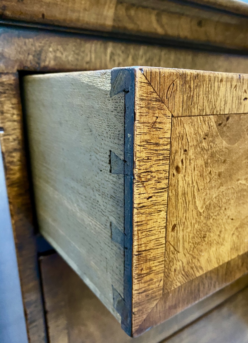 Queen Anne Style Walnut Chest on Stand Tall Boy View VI