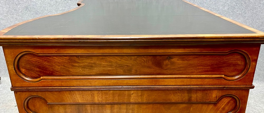 Super Quality Edwardian Mahogany Pedestal Desk View IX