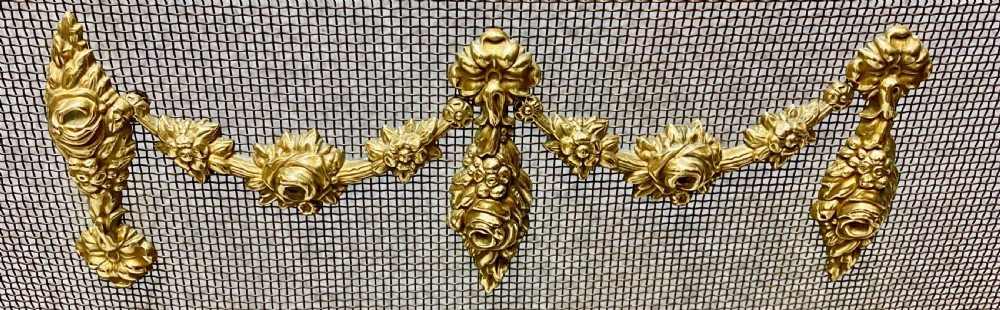 Good Quality Brass Rococo Style Fire Screen View IV