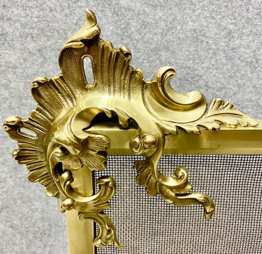 Good Quality Brass Rococo Style Fire Screen View V