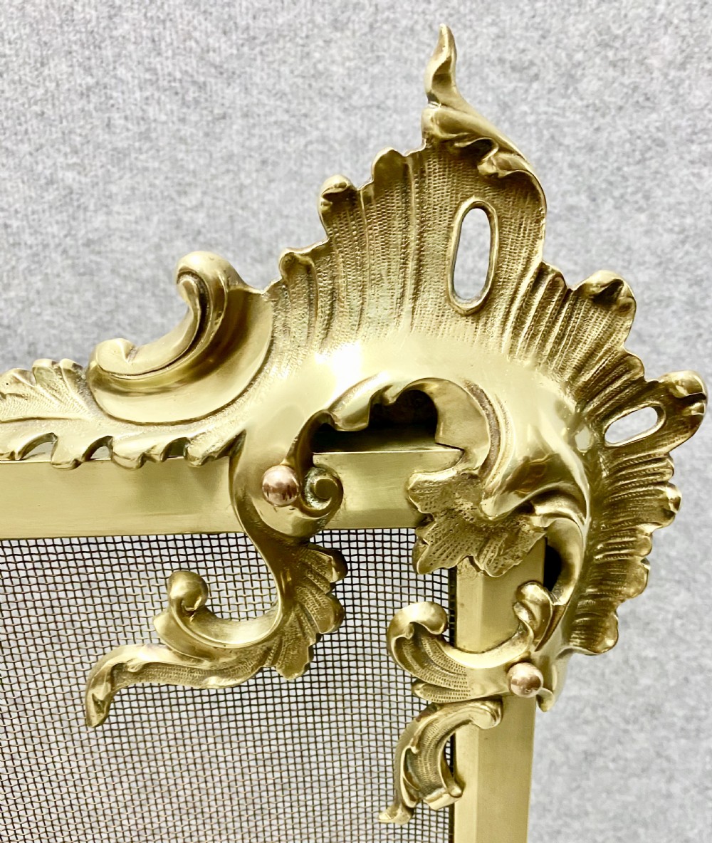 Good Quality Brass Rococo Style Fire Screen View VII