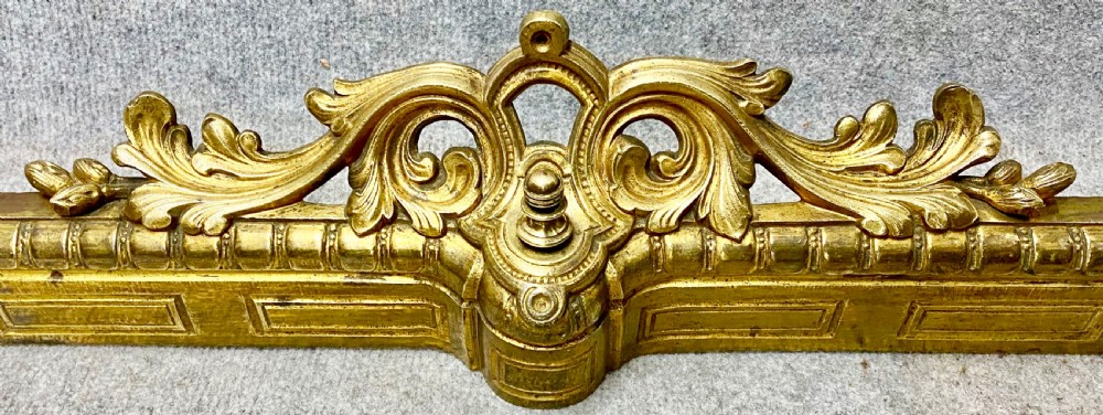 19th.C. French Rococo Extendable Brass Fender View V