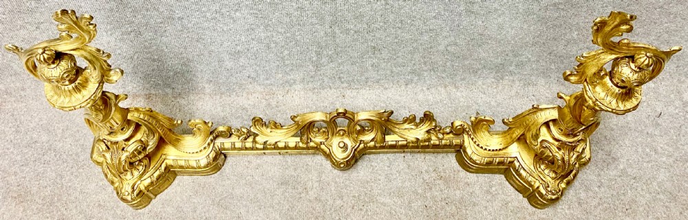 19th.C. French Rococo Extendable Brass Fender View VII