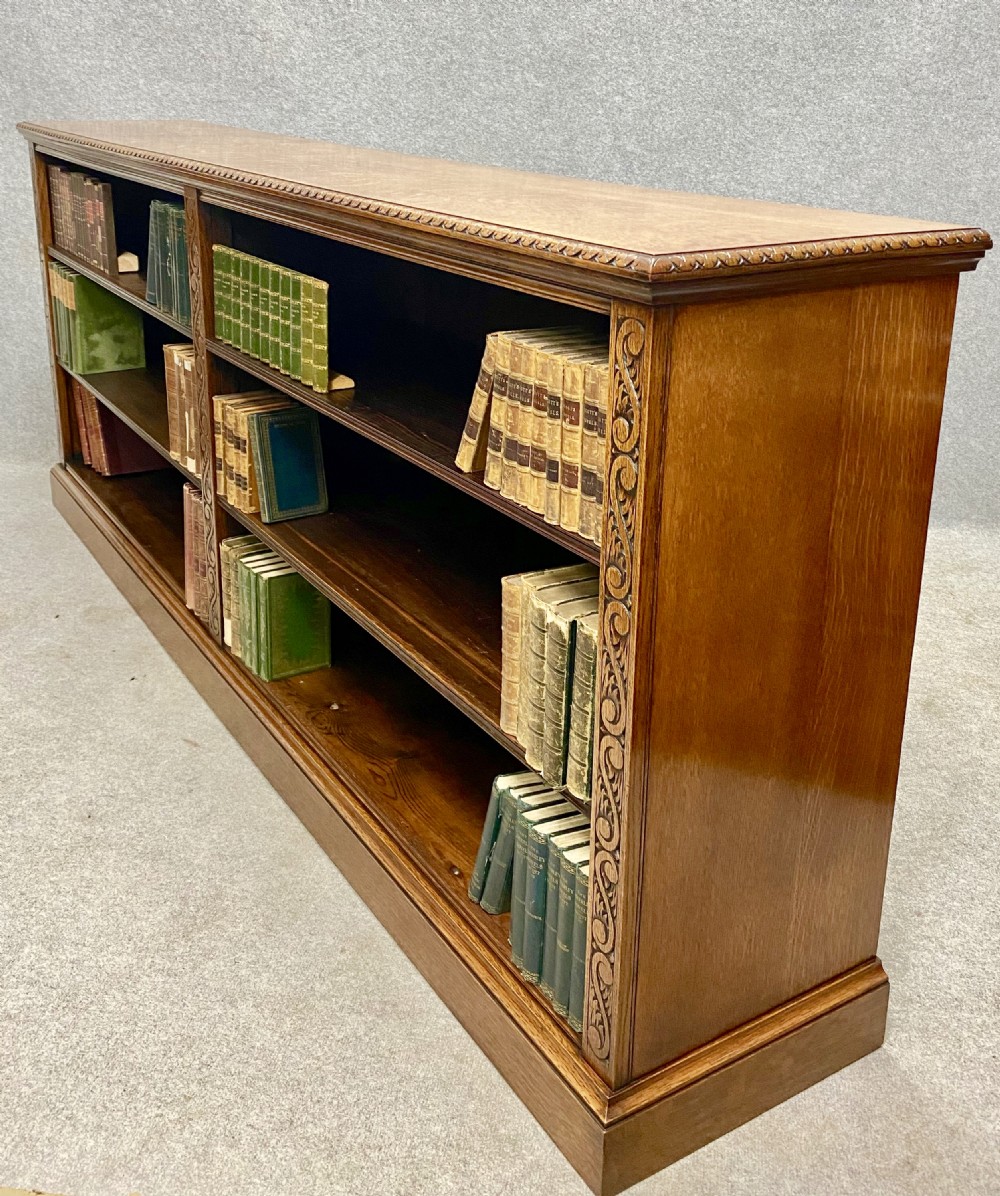 Substantial Victorian Oak Open Bookcase