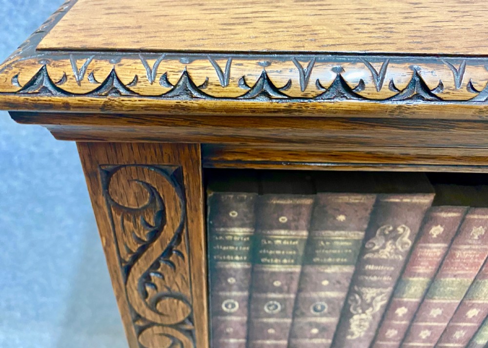 Substantial Victorian Oak Open Bookcase View VII
