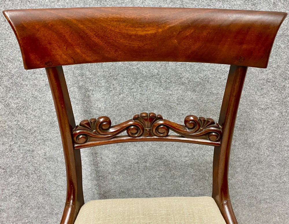 Very Good Set of 8 (6+2) William IV Mahogany Dining Chairs. View V