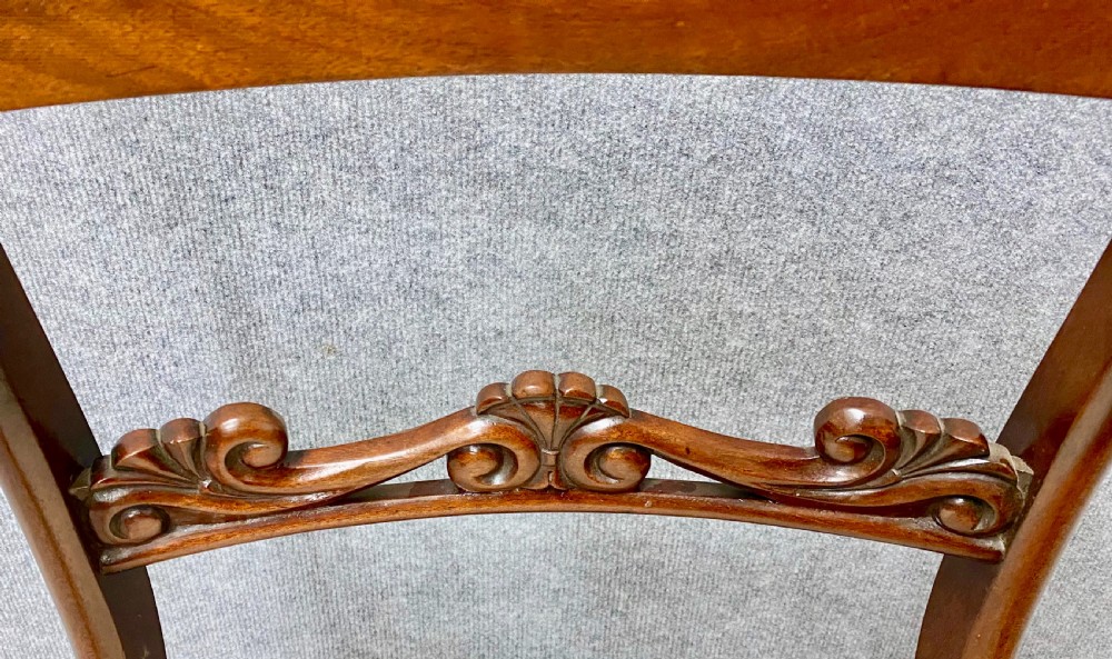 Very Good Set of 8 (6+2) William IV Mahogany Dining Chairs. View XI
