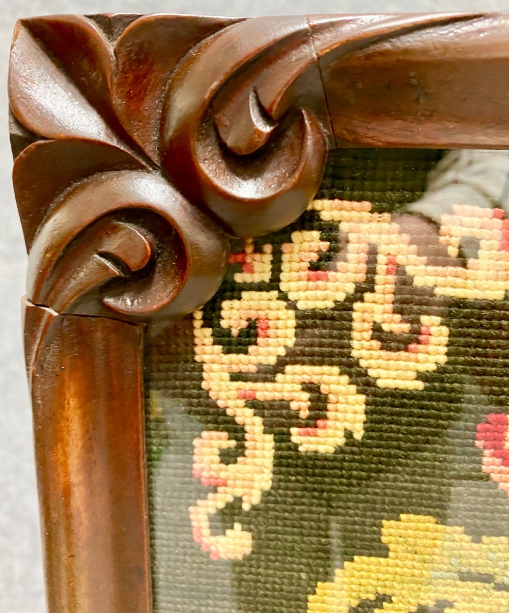 Pair of Early Victorian Mahogany Pole Screens View IV