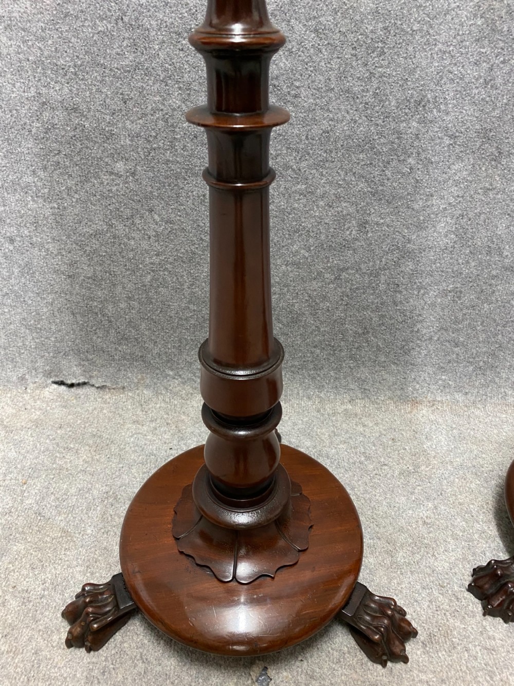 Pair of Early Victorian Mahogany Pole Screens View IX